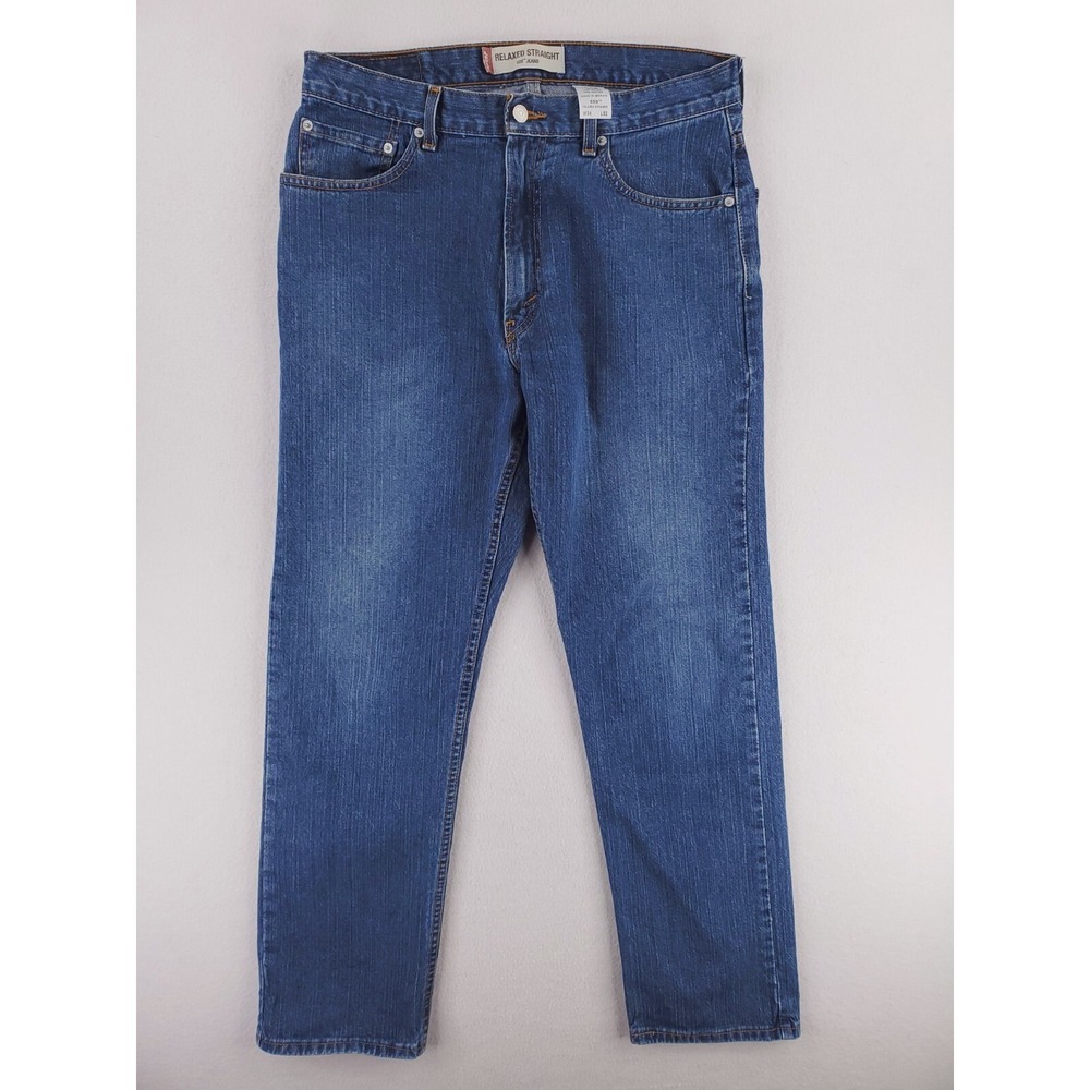Levis Jeans Mens 34x32 Blue 559 Relaxed Straight Denim Pants Baggy RedTab Grunge